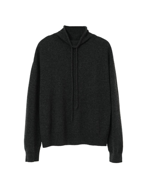 100% Cashmere Hooded Knit Sweater