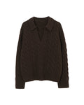 Cable-Knit Collar Sweater