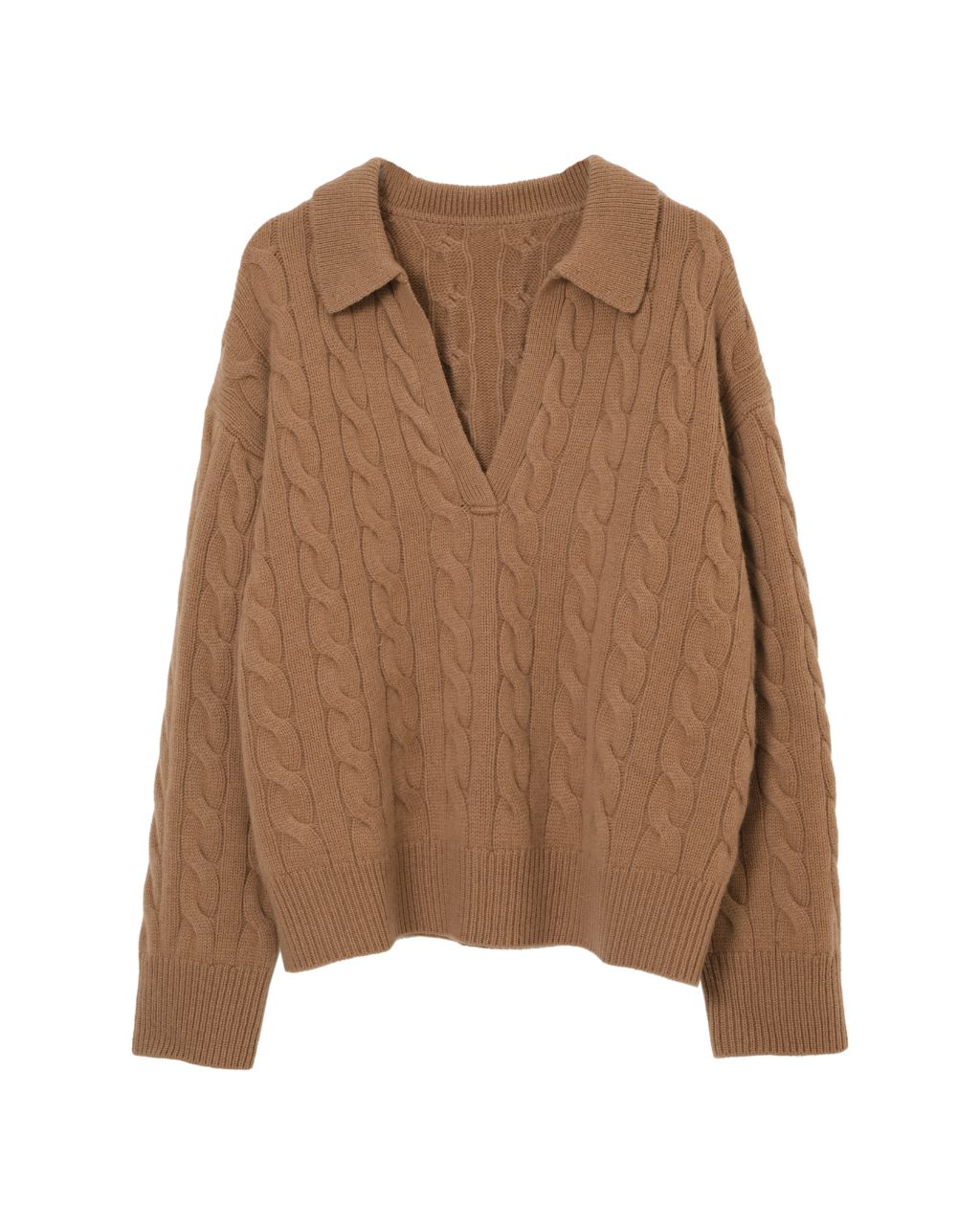 Cable-Knit Collar Sweater